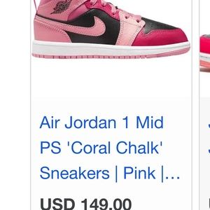AIR JORDAN 1 CORAL CHALK